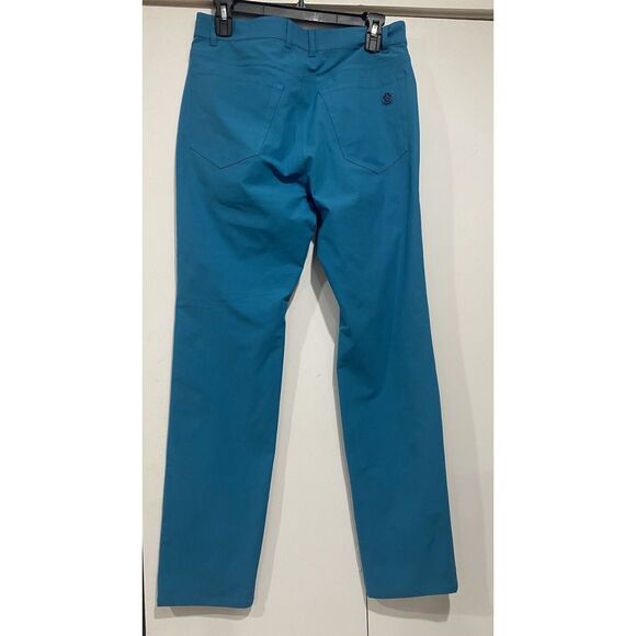 G/Fore Tour 5 Pocket Straight Leg Golf Pants 30x32 Stretch Teal Blue Polyester - Picture 6 of 6